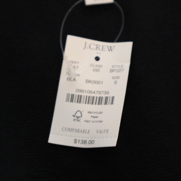 J. Crew Factory Womens Boyfriend Sweater Blazer Black Size Small One Button NWT - Picture 4 of 9